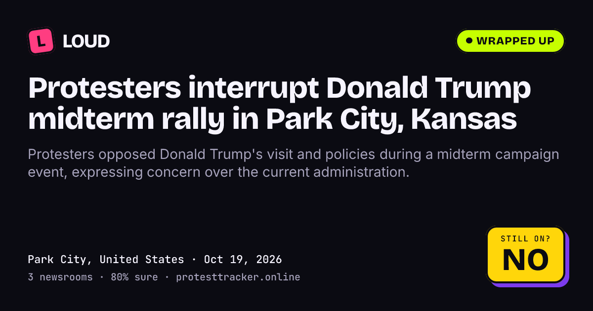 Park City rally protest against Trump (Oct 19, 2026): is it still on?